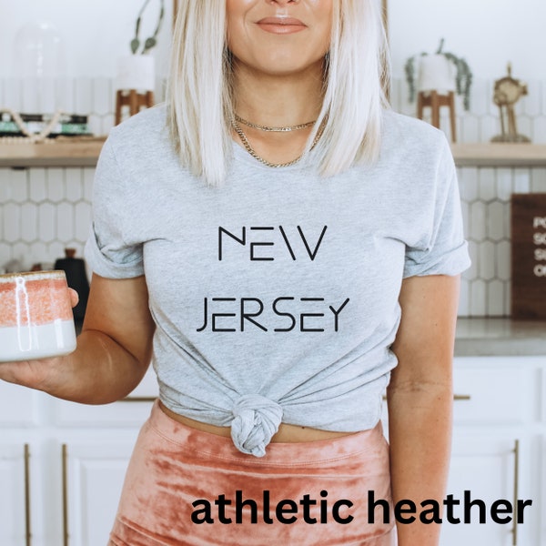 New Jersey Tee New Jersey Shirt New Jersey Minimalist Tee Shirt New Jersey Top New Jersey Gift State Shirt New Jersey Mom Gift New Jersey T