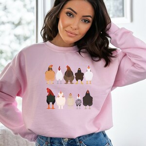 Chicken Sweatshirt Gift for Chicken Lover Sweater for Women Chicken Top Chicken Lover Shirt Animal Shirt Chicken Lover Gift Chicken Women
