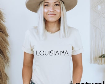 Louisiana Tee, Louisiana Shirt, Louisiana Minimalist Tee Shirt, Louisiana Top, Louisiana Gift, State Shirt, Louisiana State Shirt, Louisiana