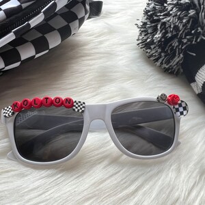 Boy’s custom checkered sunglasses