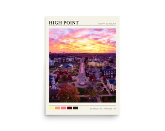 High Point Modern Wall Art Poster Print #3 – 12x16, High Point Fotodruck, Heimdekoration