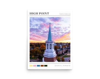 High Point Modern Wall Art Poster Print #4 – 12x16, High Point Fotodruck, Heimdekoration