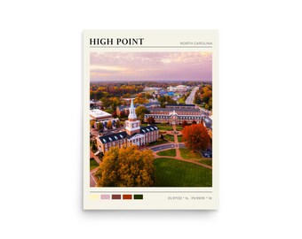High Point Modern Wall Art Poster Print #5 – 12x16, High Point Fotodruck, Heimdekoration
