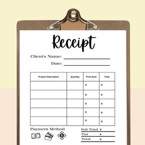 Receipt Download, Receipt, Small Business Receipt, Invoice Receipt, Business Receipt