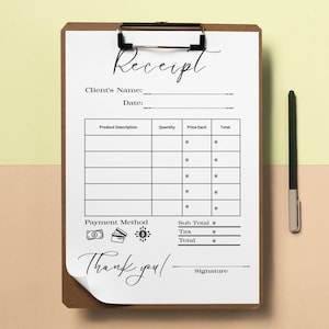 Receipt Download, Receipt, Small Business Receipt, Invoice Receipt, Business Receipt