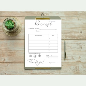 Service Receipt Download, Receipt, Small Business Receipt, Invoice Receipt, Business Receipt, Lash Business Receipt,Stylist Business Receipt