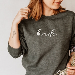 Bride Sweatshirt, Bridal Sweatshirt, Bridal Party Shirts, Bridal Shower Gift, Wedding Party Gift,Wedding Party Shirts,Bride and Groom Shirts