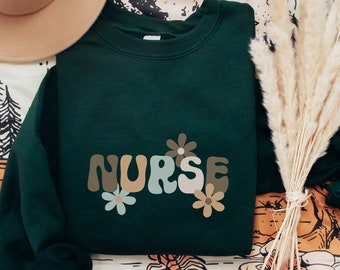 Nurse Sweatshirt, Nurse Shirt, RN Sweatshirt, LPN Sweatshirt, Gift for Nurse, Gift for RN, Gift for Nursing Grad, Retro Nurse Sweatshirt