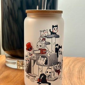 Horror Cats - Glass Cup or Stainless Steel Tumbler