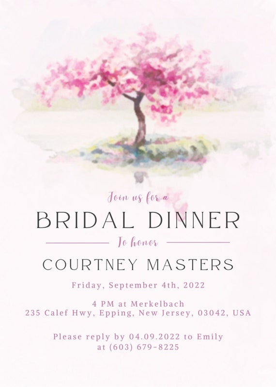 Tree Invitation Template Printable and Editable in Canva - Etsy