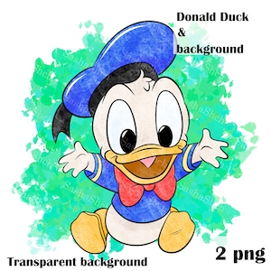 Paperino bambino PNG,Paperino bambino clipart,Paperino PNG,Paperino Bambino,Paperino,Acquerello bambino,Paperino clipart PNG