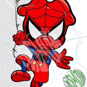Mickey Spider Mouse PNG, digital product, color illustrations, Mickey Mouse, watercolor picture, for print, Cartoon character, Spider-Man