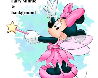 Minnie Mouse fairy, Minnie Mouse PNG, Minnie Mouse fairy clipart, Minnie fairy clipart png, minnie mouse sublimation