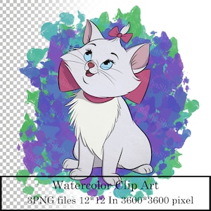 アリスト猫 png、猫の貴族 png、キティ マリー png、猫の妖精のクリップアート、キティ マリー水彩クリップアート、クリップアート png、キティ マリー