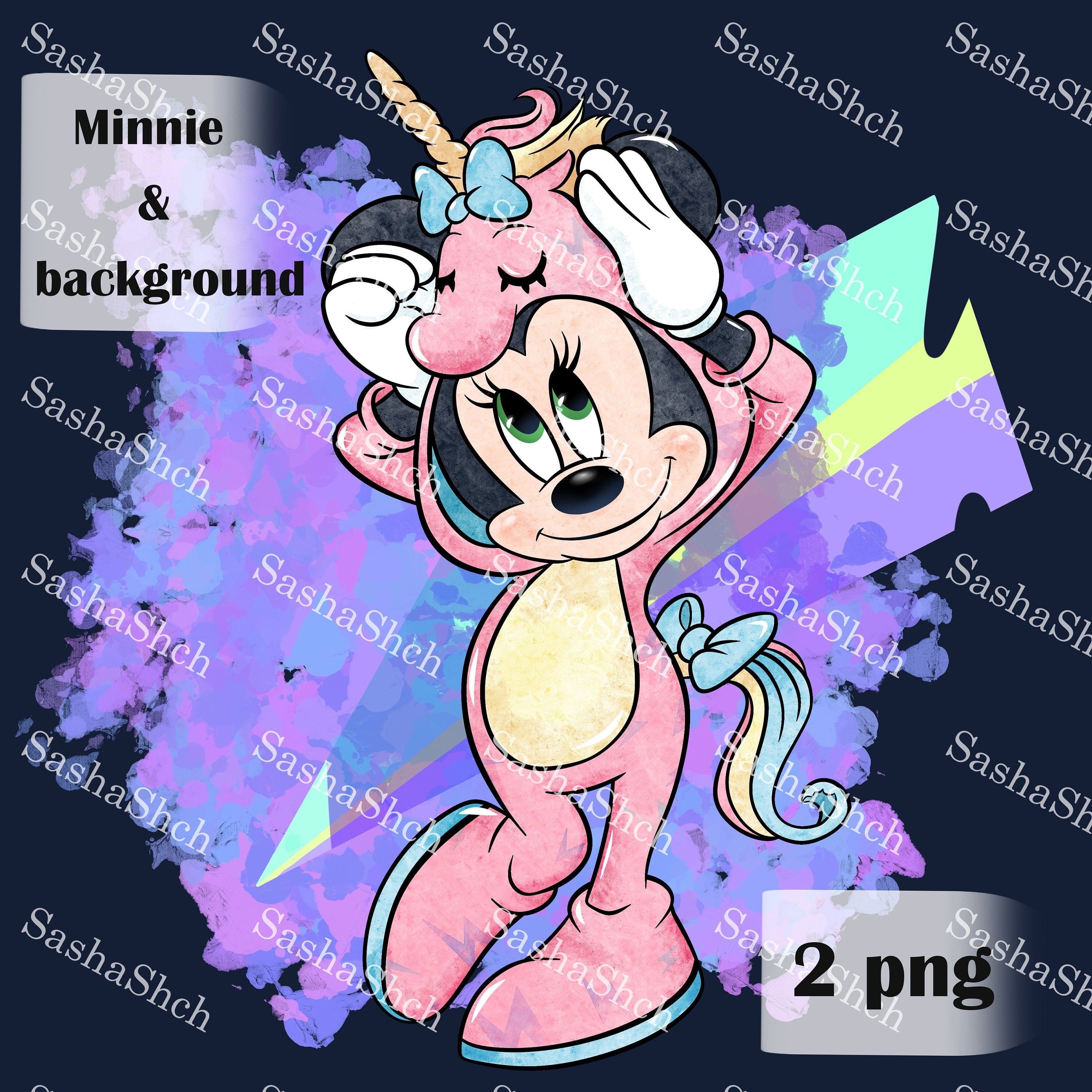 Minnie Mouse PNG, Minnie the Unicorn Clipart, Minnie Mouse Watercolor ...
