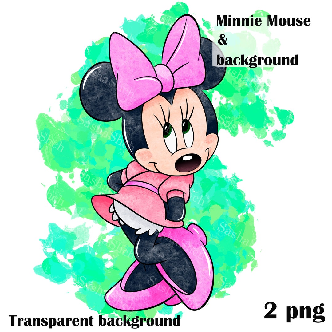 Minnie Mouse PNG, Minnie Clipart, Minnie Mouse Watercolor Clipart