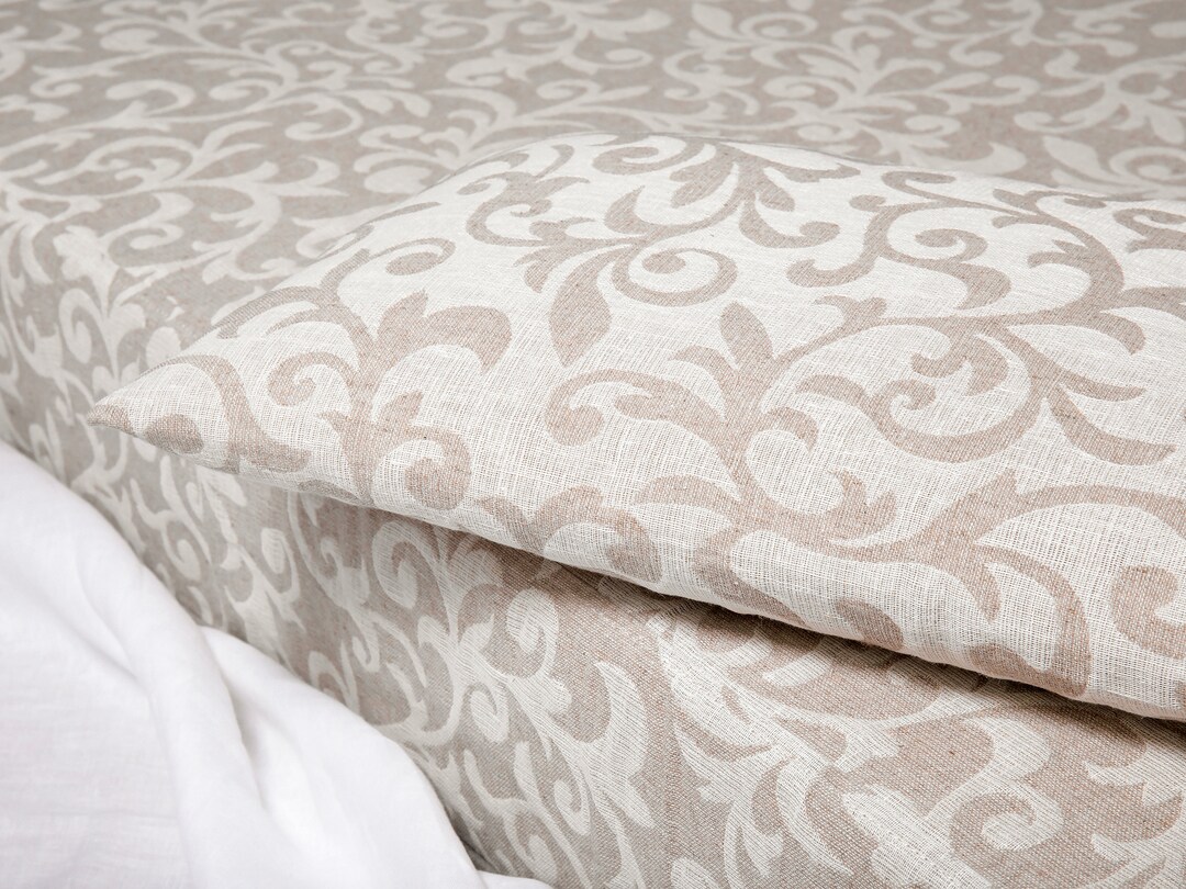 Natural Organic Heavy Weight Linen Pillowcase Bolster Case for Pillow