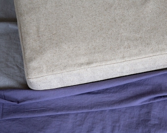 Heavy linen daybed cover High durability mattress cover Daybed Linen cover Zippered cover Futon with zipper Eco Linen