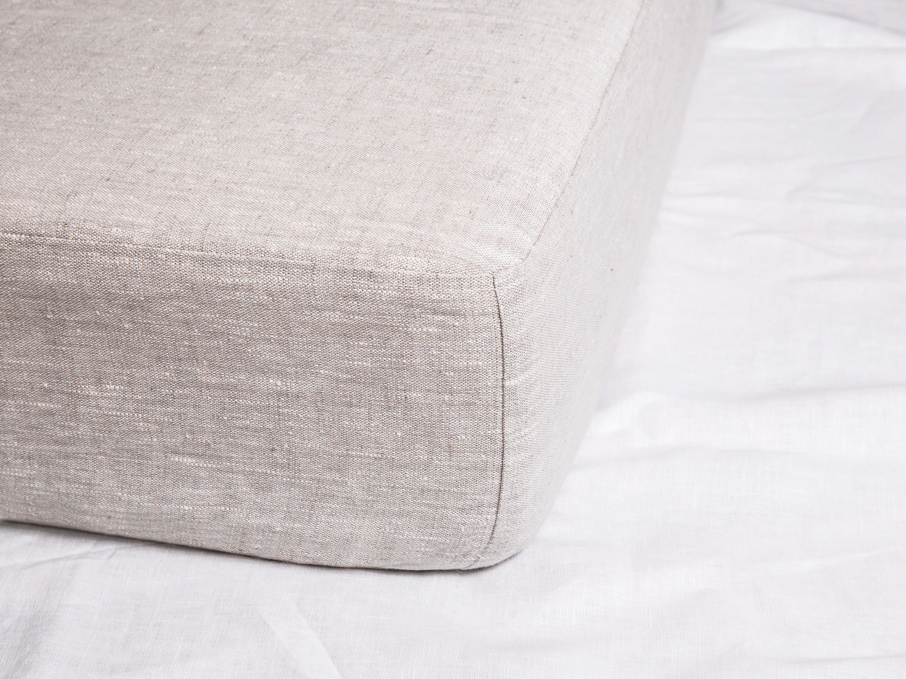 Daybed Cover Medium Weight 100 PURE Linen Mattress Cover Ecofriendly