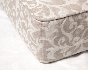 Heavy linen daybed cover with cord High durability mattress cover with piping Daybed Linen cover with cord Eco Linen