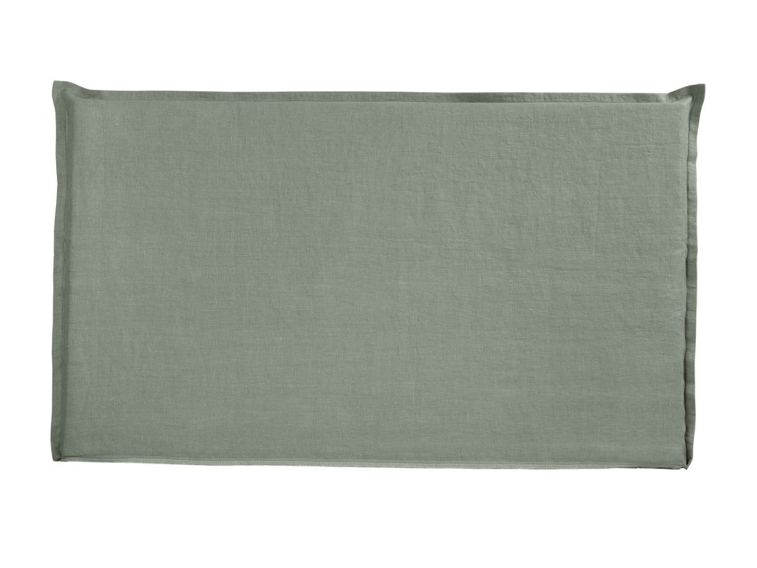 Mediumweight Linen Headboard Cover Natural Linen Headboard Slipcover