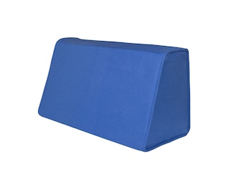 Linen back cushion cover with piping Wedge bolster cover with cord Wedge bolster case with piping Heavyweight Eco Linen Fabric custom size