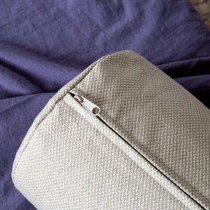 Heavy Linen Bolster Cover Eco-Friendly Pillow case Natural Slipcover and zipper