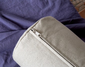 Heavy Linen Bolster Cover Eco-Friendly Pillow case Natural Slipcover and zipper