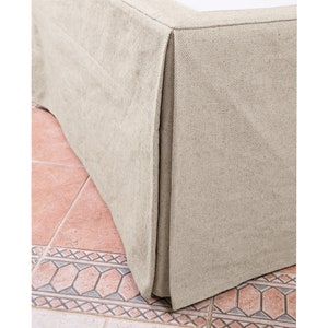 Bettrock. Der schwere Leinen-Bettrock. Leinen Tagesdecke. Ein Staub Bett-Rock.Eco. Jede kundenspezifische Größe