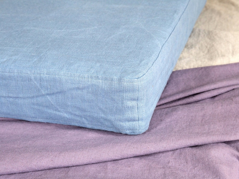 Daybed Cover Medium Weight 100 PURE Linen Mattress Cover Ecofriendly