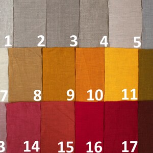 K&ouml;nnte beinhalten: Eine Farbkarte mit 18 Stoffmustern. Die Muster sind in drei Reihen mit jeweils sechs Mustern angeordnet. Die erste Reihe zeigt ein helles Grau, ein mittleres Grau, ein dunkles Grau, ein helles Beige, ein mittleres Beige und ein dunkles Beige. Die zweite Reihe zeigt ein Wei&szlig;, ein helles Braun, ein mittleres Braun, ein dunkles Braun, ein Gelb und ein Gr&uuml;n. Die dritte Reihe zeigt ein helles Lila, ein Rot, ein Orange, ein dunkles Rot, ein Burgunderrot und ein dunkles Braun.