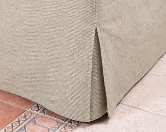 Bedskirt The Heavy Linen Bed Skirt Linen Coverlet A Dust Bed Skirt Eco Any custom size