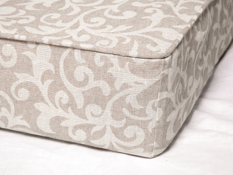 Heavy Linen Daybed Cover With Natural Cord High Durability Mattress