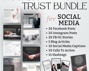 Socialmediabundel voor notariskantoren | Canva-sjablonen voor Instagram/Facebook/LinkedIn | Notarisblogartikelen - pdf | Digitale download