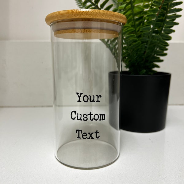 6" Personalized Jar for Kitchen or Bathroom Decor, Jars for Kitchen and bathroom, Home Accessories, Decorative Gifts, Bathroom Jars