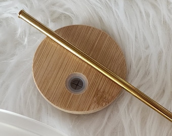 70mm Bamboo Lid with Silicone Seal | For 16oz/20oz Glass Cans