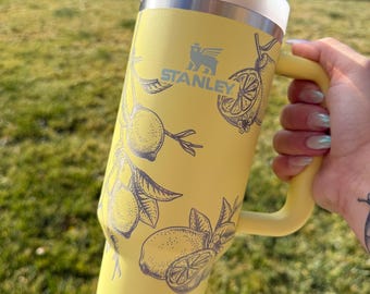 Personalized Customized 40oz Adventure STANLEY Cup Green Citron
