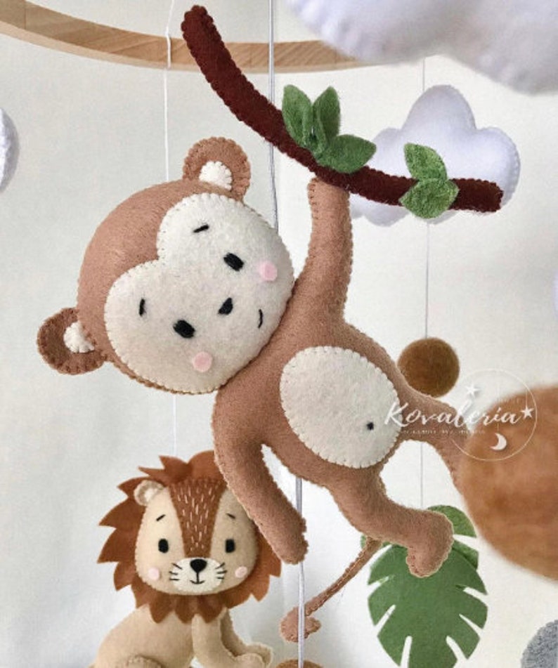 Safari Baby Mobile Baby Crib Mobile With Safari Animals Etsy