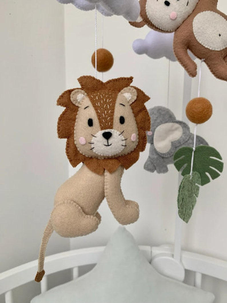 Safari Baby Mobile Baby Crib Mobile With Safari Animals Etsy