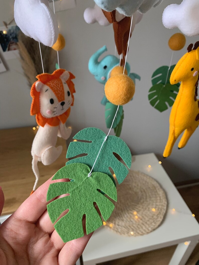 Safari Baby Mobile Baby Mobile Jungle Animals Nursery Decor Etsy