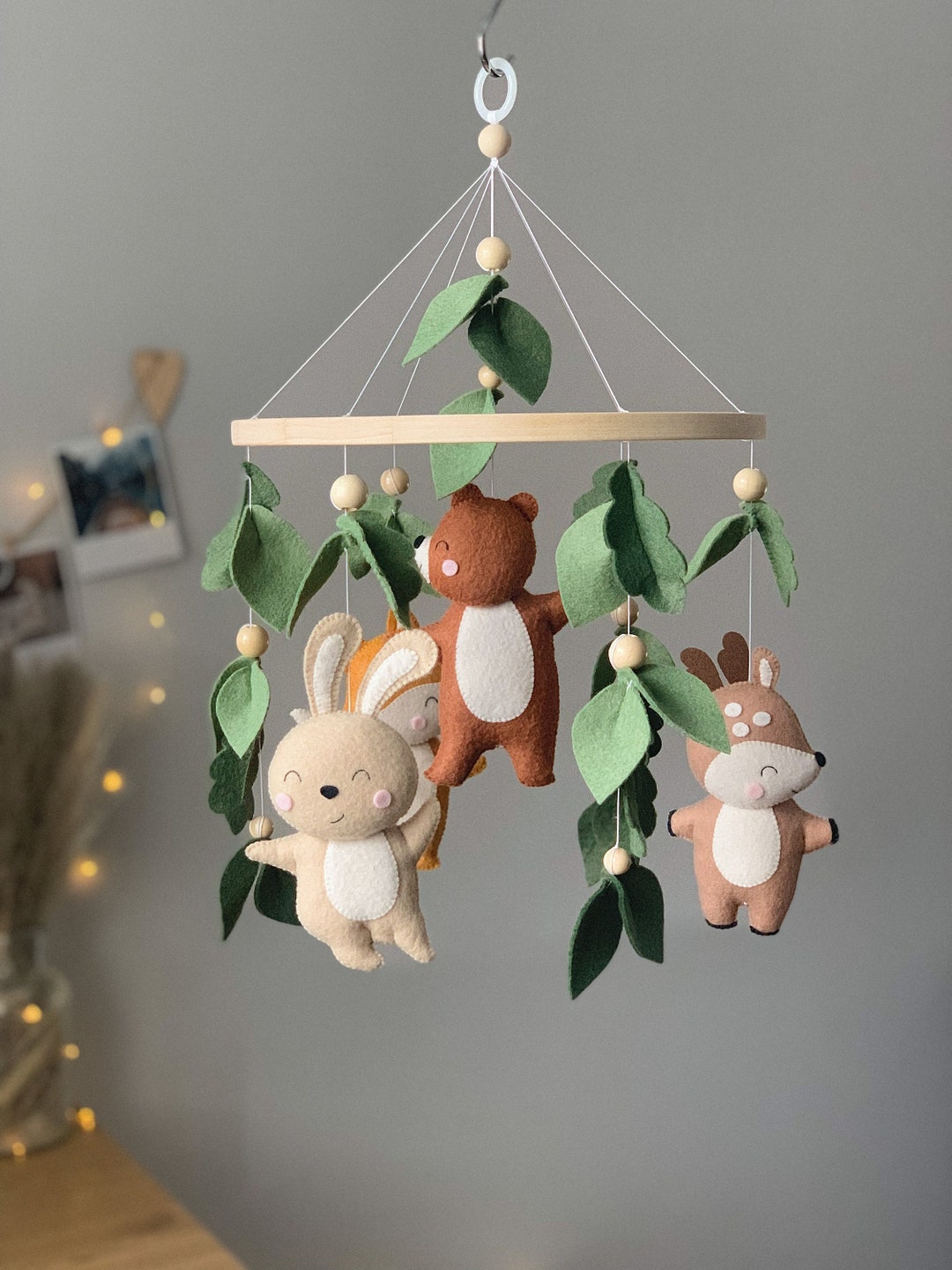 Woodland Baby Mobile, Forest Baby Mobile, Woodland Nursery Decor, Baby