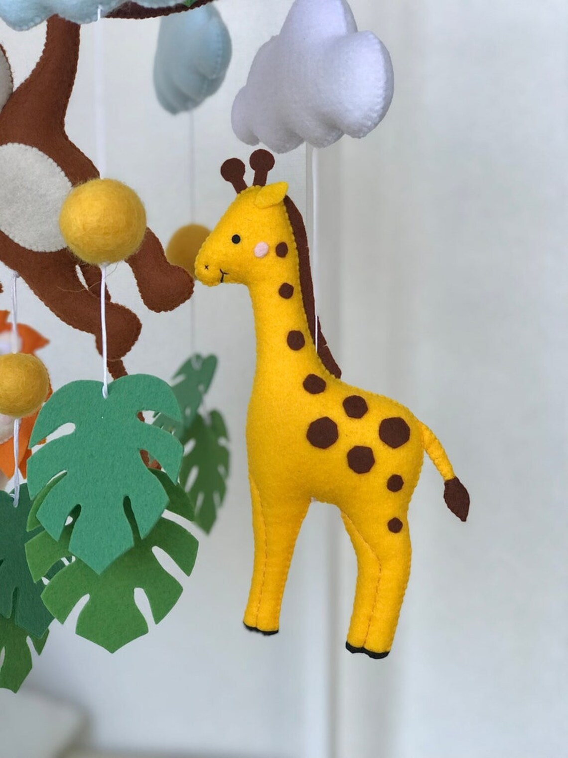 Safari Baby Mobile Baby Mobile Jungle Animals Nursery Decor Etsy