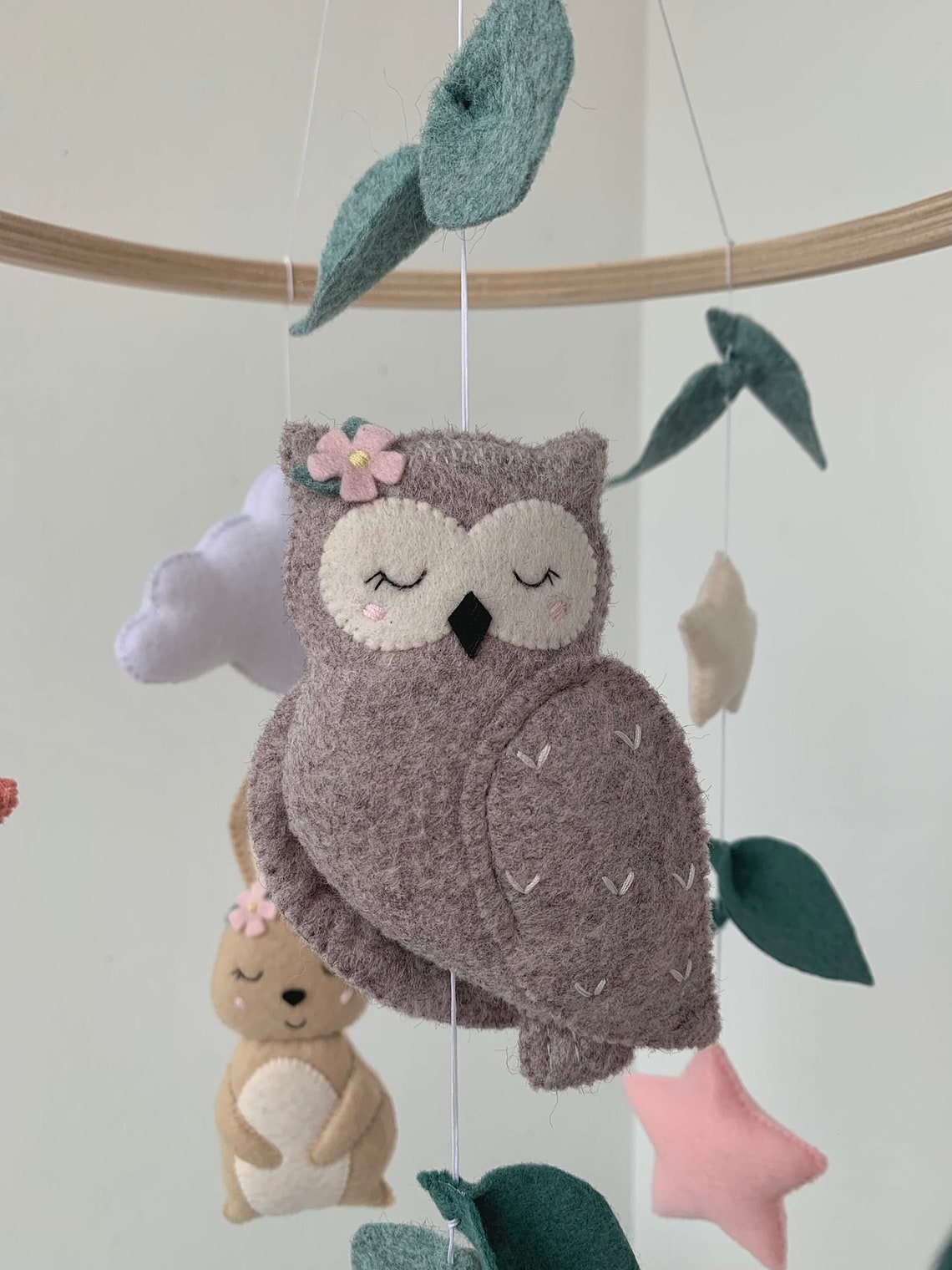 Woodland Baby Mobile Woodland Nursery Decor Forest Mobile Etsy