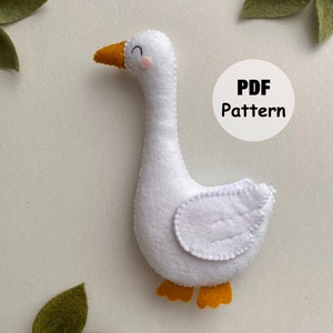 Gänse Filzmuster, Tiere auf dem Bauernhof PDF Pattern, DIY Filz Spielzeug Gänse, DIY Bauernhof Tiere, PDF Pattern Haustiere, Schritt für Schritt Anleitungen