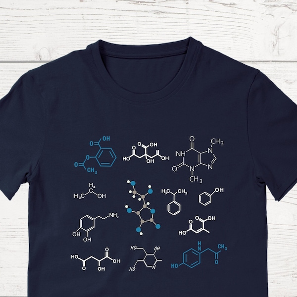 Organic Chemistry Unisex Adult T Shirt No 1. Chemist. Science. Teacher. High School. Lab. Scientist. Chemical Formula, Structure, Symbols.