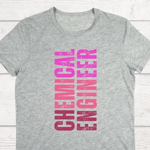 Chemical Engineer Unisex Adult T Shirt  Colorful Design  Pink