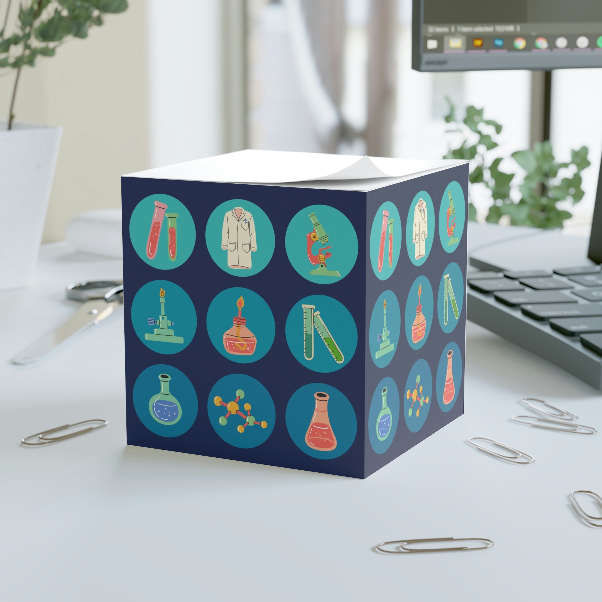 Chemistry Icons Note Cube. Lab Equipment. Scientist. Chemist. Chemistry ...