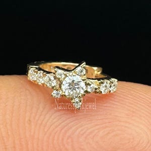 Freya Labgrown Diamond Eternity Hoop Earring Labgrown Diamond Pavé Hoop Earring Huggie Helix Hoop 14K Solid Gold Diamond Clicker Piercing