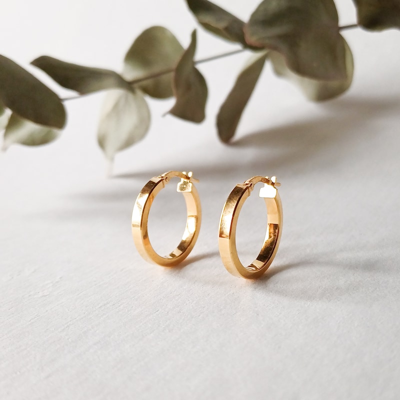 24 Carat Gold Earrings Etsy