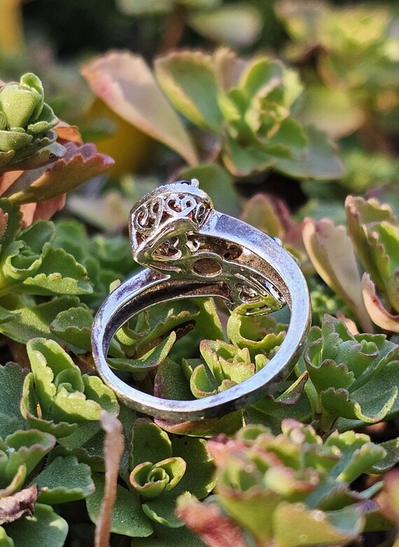 Sterling Silver Garnet Hearts Proverbs 31 Ring, S… - image 5